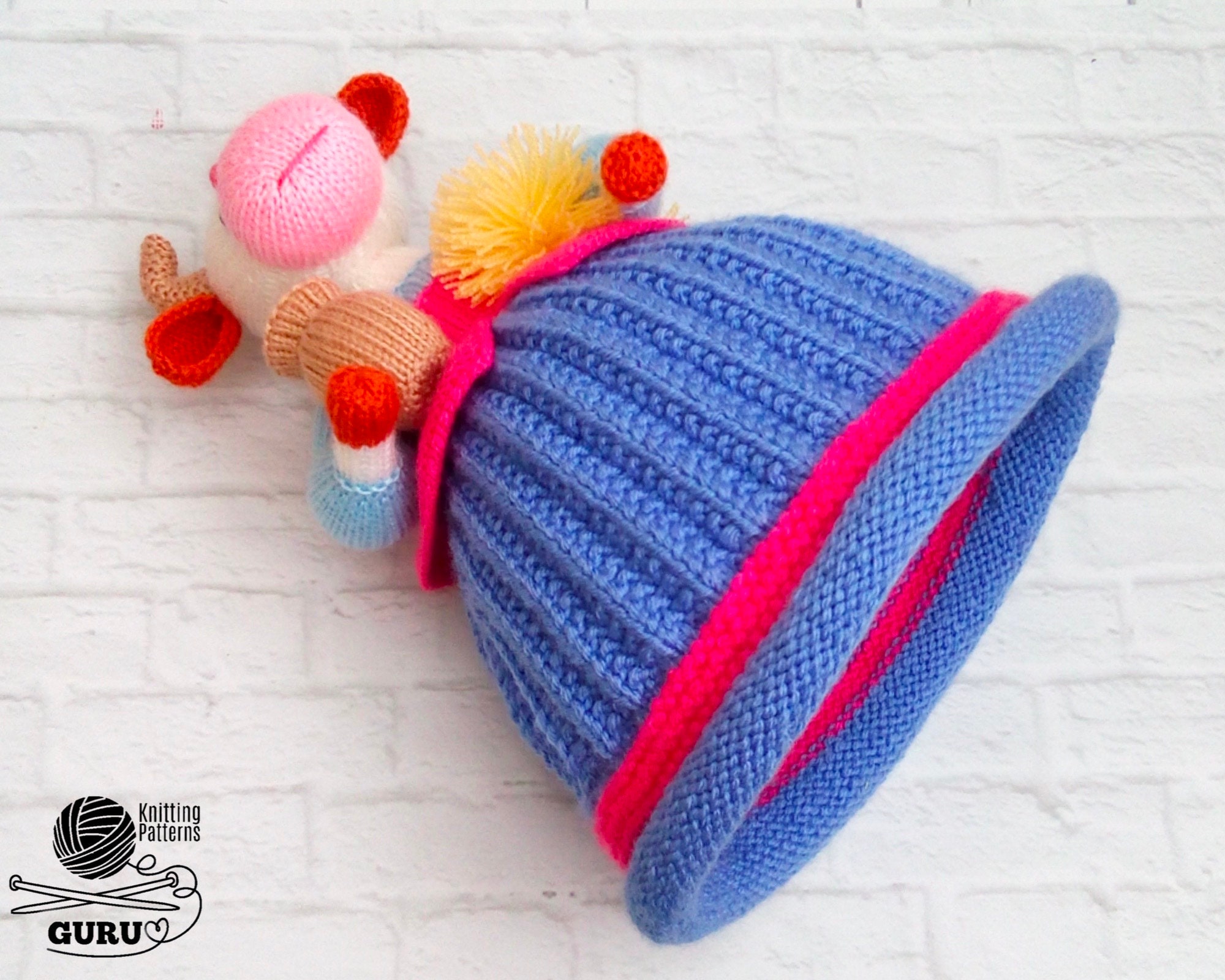 K073 Knitting Pattern Cow Knitted teapot warmer table Etsy.de