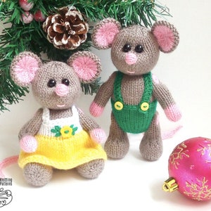 K034 Knitting Pattern Little Baby mice mouse rat with clothing animal dolls Amigurumi by Zabelina Etsy image 5