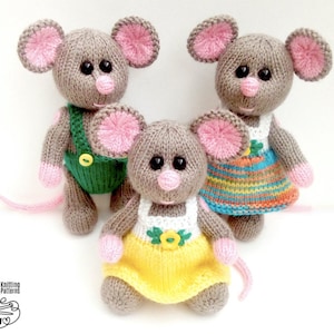 K034 Knitting Pattern Little Baby mice mouse rat with clothing animal dolls Amigurumi by Zabelina Etsy image 8