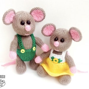 K034 Knitting Pattern Little Baby mice mouse rat with clothing animal dolls Amigurumi by Zabelina Etsy image 7