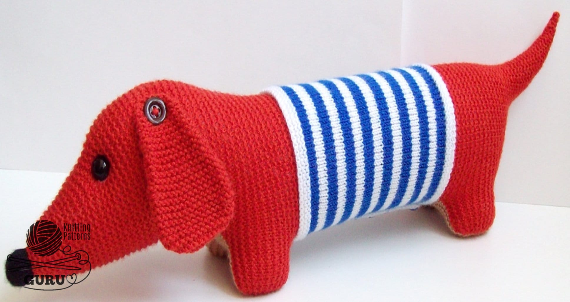 K052 Knitting Pattern Dog Dachshund With 3 Different Covers Etsy UK