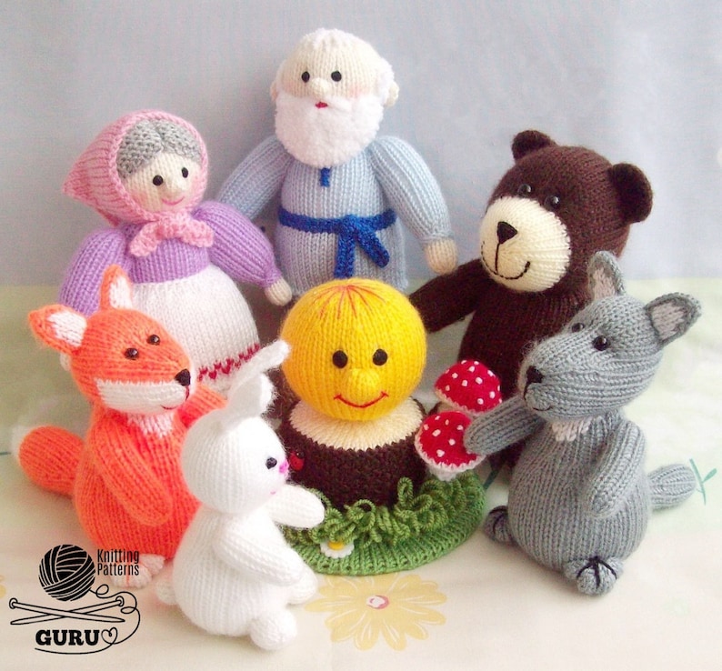 K043 Knitting Pattern Grandparents dolls Grandad and Granny Grandma Amigurumi by Zabelina Etsy image 4