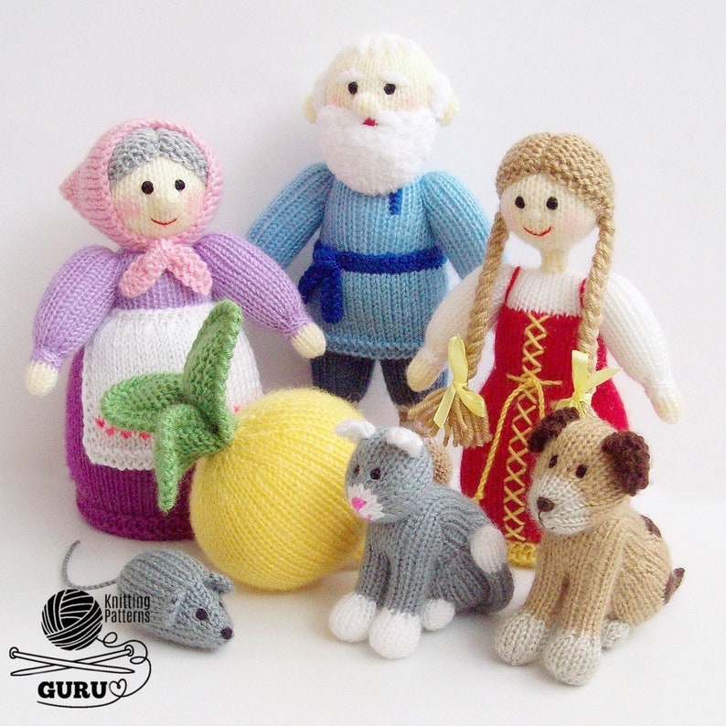 K043 Knitting Pattern Grandparents dolls Grandad and Granny Grandma Amigurumi by Zabelina Etsy image 5