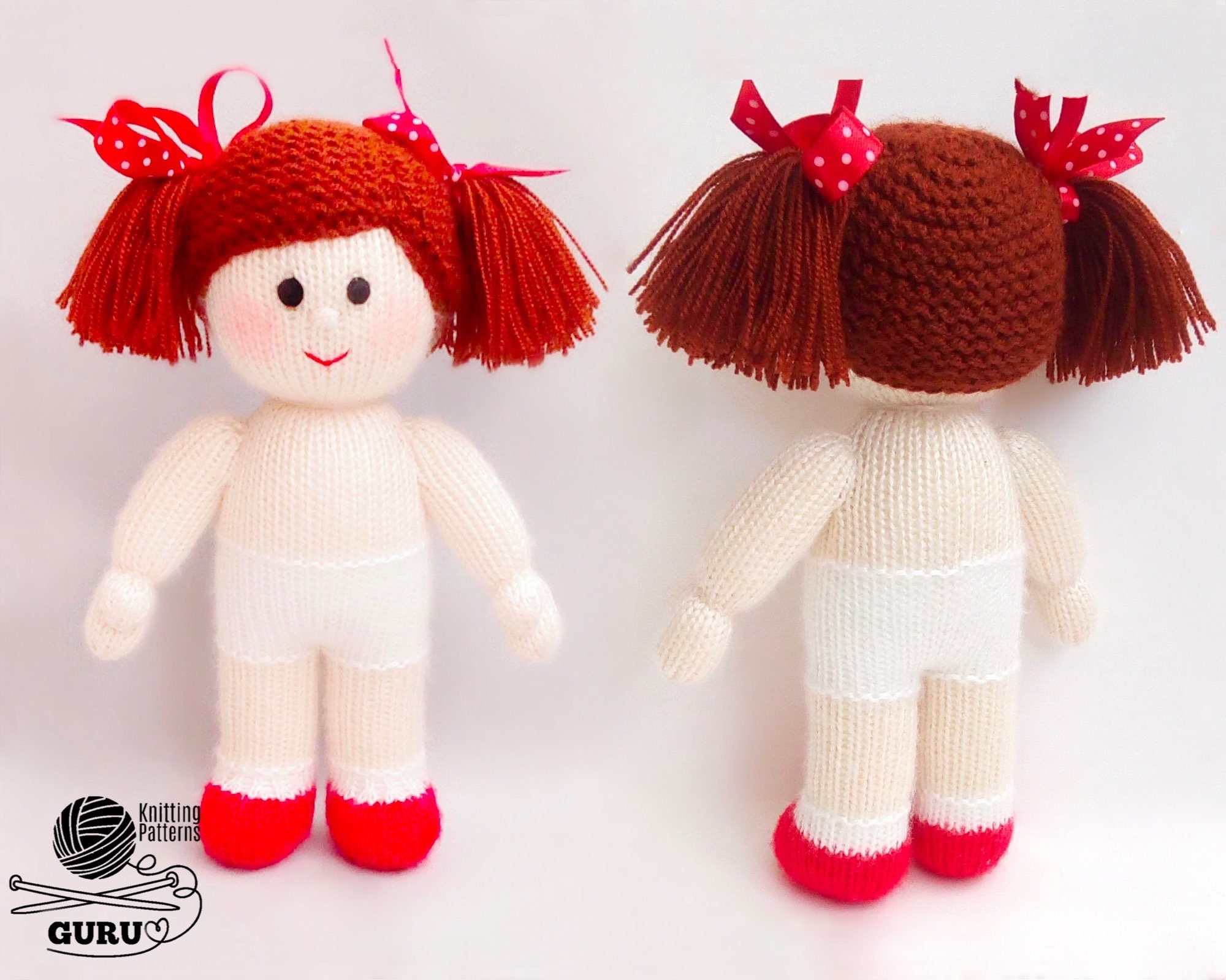 K067 Knitting Pattern Dolls With Brown Hair Amigurumi By Etsy K067 Knitting Pattern Dolls With Brown Hair Amigurumi By Etsy