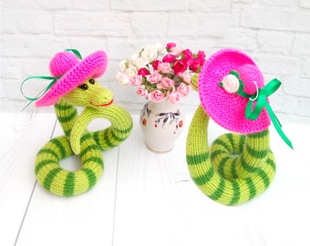 K014 Knitting Pattern Snake Beauty Boa Python Reptile Serpent Snake  lover- Amigurumi PDF File by Zabelina