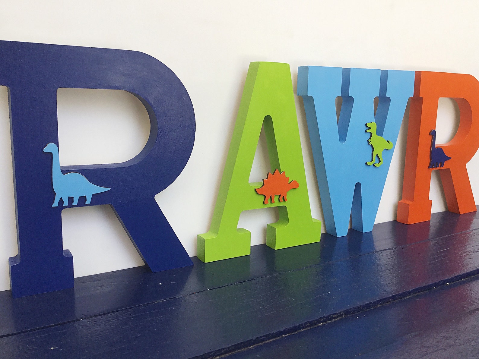 Dinosaur RAWR Wood Sign Wood Letters for Boy Room Decor T | Etsy