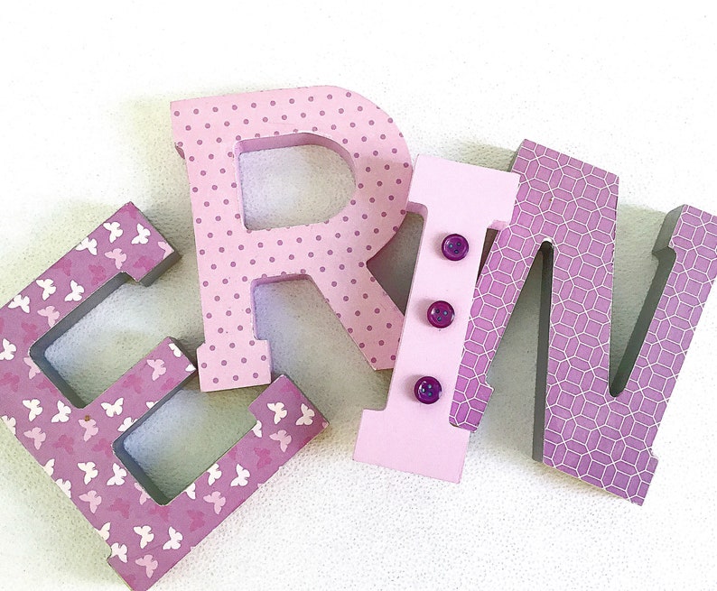Wooden Name Letters for Nursery Decor Newborn Girl Gift BaBy Etsy