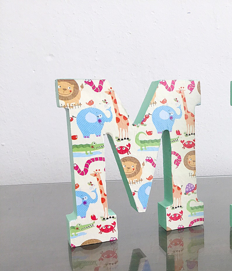 Safari nursery wall letters Jungle nursery baby name letters Etsy
