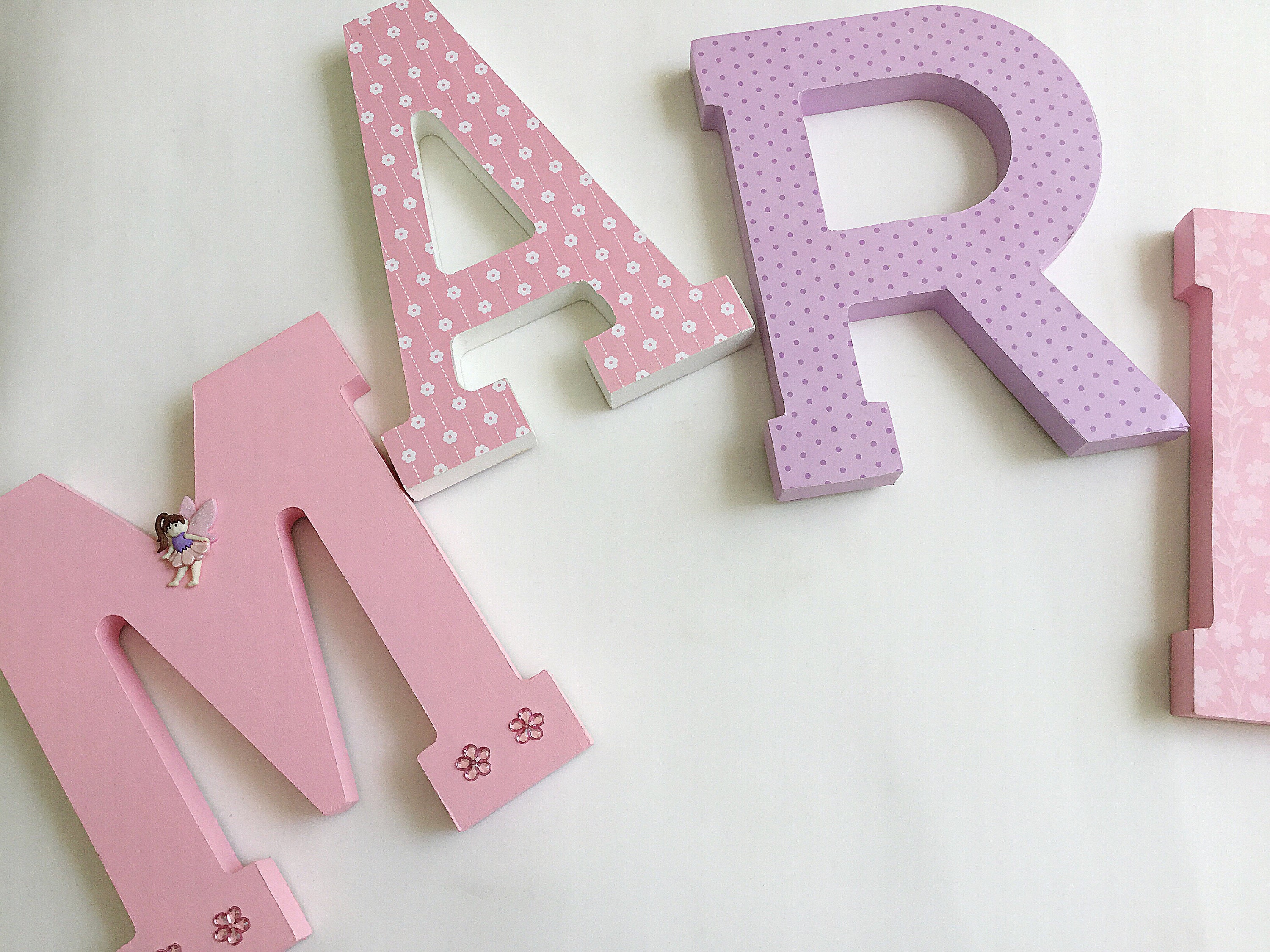 Wooden letters for baby girl nursery Newborn girl nursery Etsy