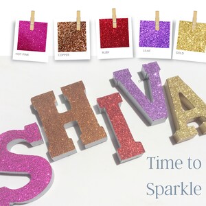 Dorm Decor for College Girls Wall, College Apartment Decor, Silver Glitter Wooden Letters for Wall, College Dorm Gifts for Teen Girls