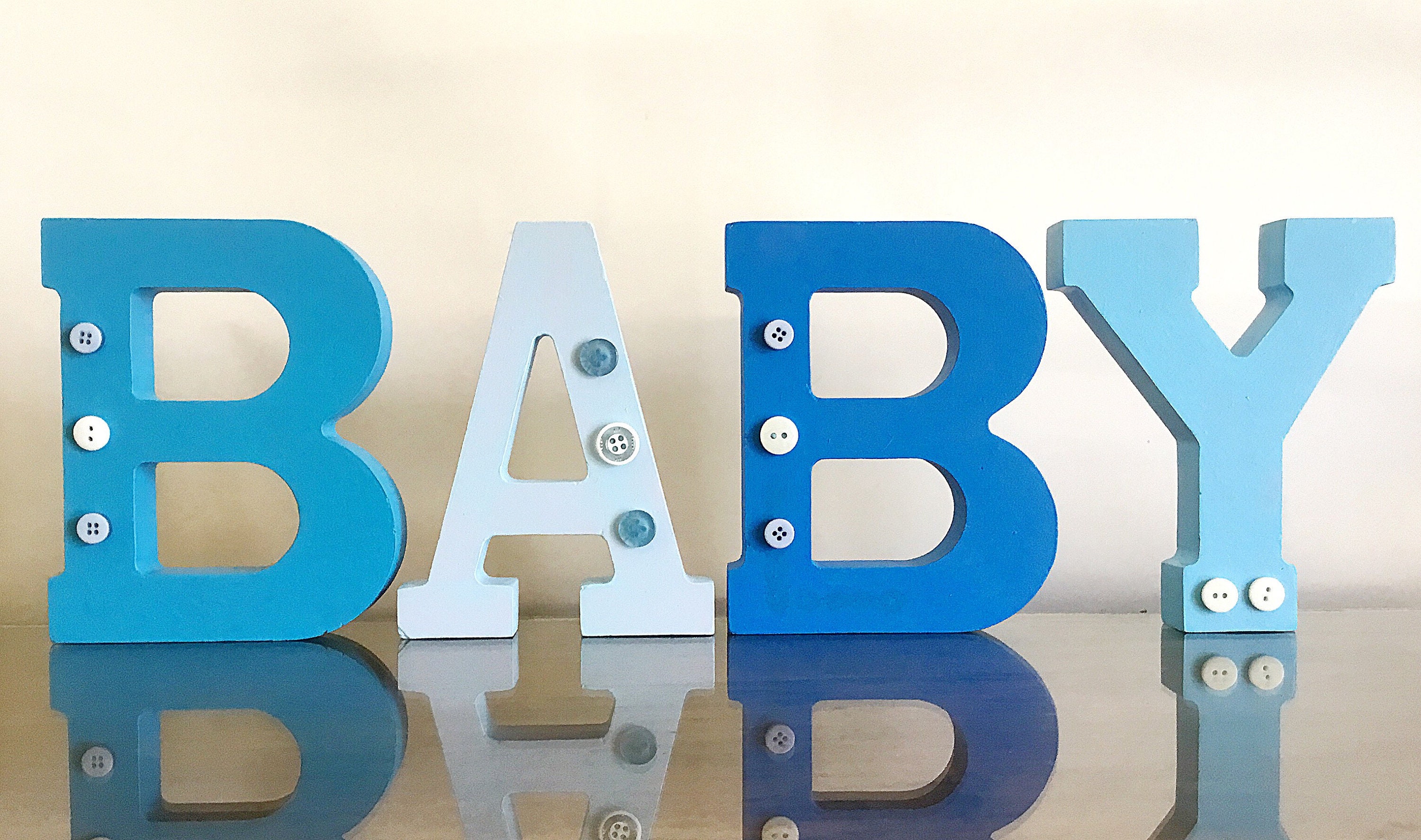 Pink BABY shower wooden letters Table letters baby girl Etsy