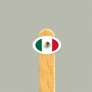 Sticker drapeau du Mexique | décalcomanie en vinyle de la fierté mexicaine | Petit autocollant drapeau du Mexique pour téléphones, ordinateurs portables, bouteilles d'eau | Cadeau mexicain
