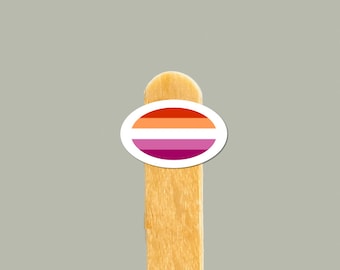 Lesbian Pride Flag Vinyl Sticker — LGBTQ+ Laptop & Water Bottle Decal