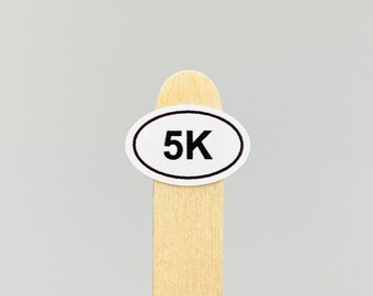 5K Running Sticker - hoogwaardige, op maat gemaakte vinylsticker, klein formaat voor uw telefoon, computer of vrijwel overal