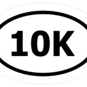10K Running Sticker high quality, custom vinyl sticker, small size for your phone, computer, or virtually anywhere image 3