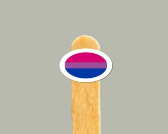 Bisexual Pride Flag Vinyl Sticker — LGBTQ+ Laptop & Water Bottle Decal