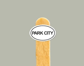 Park City vinylklistermärke — Utah skidgåva, vattenflaska och laptopdekal