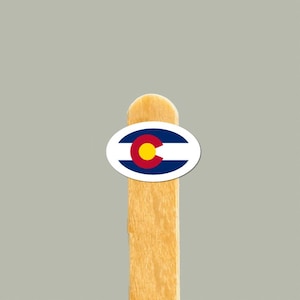 Sticker vlag Colorado | Vinylsticker staat Colorado | Kleine sticker voor laptops, telefoons, waterflessen | Colorado-cadeau | Cadeau voor outdoorliefhebber