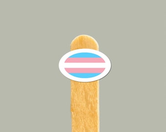 Transgender Pride Flag Vinyl Sticker — LGBTQ+ Laptop & Water Bottle Decal