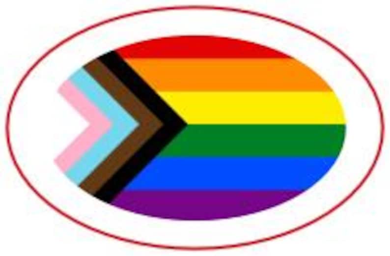 Progress Pride Flag Vinyl Sticker — LGBTQ+ Waterproof Laptop & Water ...