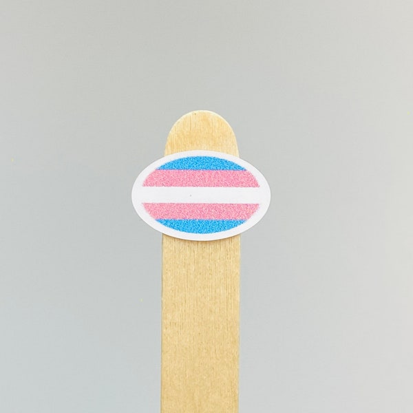Transgender Pride Flag Sticker - high quality, custom vinyl sticker, small size for your phone, computer, or virtually anywhere
