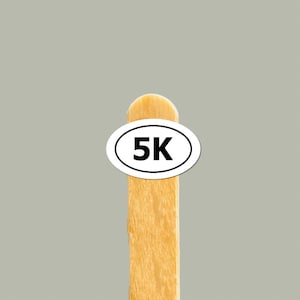 Adesivo de vinil 5K para corredores | Decalque de motivação para corrida | Presente de adesivo fitness | Adesivo de corrida 5K | Acessório de corrida | Decalque de corredor de maratona