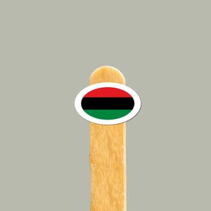 Sticker vlag pan Afrika | Sticker African Pride | Maand zwarte geschiedenis | Zwart bevrijdingscadeau | Black Pride-cadeaus | Afro-Amerikaanse BLM
