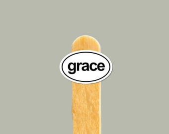 GRACE-vinylsticker — sticker christelijk cadeau, bijbeljournaal en waterfles