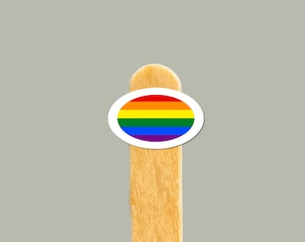 Pride Flag vinylklistermärke — HBTQ+ regnbågsdekal för laptop och vattenflaska