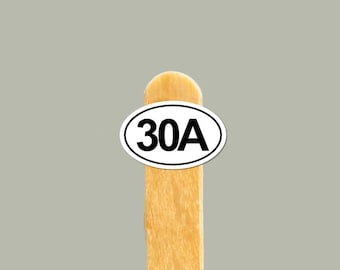 30A Vinylklistermärke — Florida Beach-present, vattenflaska och laptopdekal