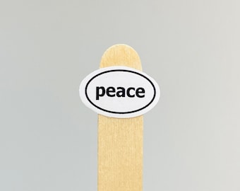 Peace Sticker - high quality, custom vinyl sticker, small size for your phone, computer, or virtually anywhere