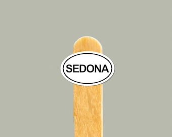 Sedona vinylklistermärke — Resepresent till Arizona, vattenflaska och laptopdekal