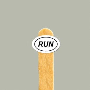 Adesivo de vinil RUN | Adesivo de motivação | Decalque de corrida | Adesivo pequeno à prova d'água para telefones, laptops, garrafas de água | Presente de corredor