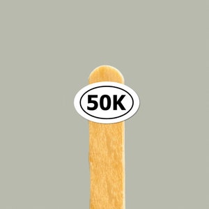 Adesivo de vinil 50K para corredores de ultramaratona | Adesivo de ultracorrida | Adesivo de corrida 50K | Presente para corredor de trilha | Adesivo de corrida de resistência