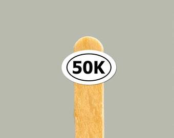 50K Ultra Marathon Vinyl Sticker — Runner Gift, Water Bottle & Laptop Decal