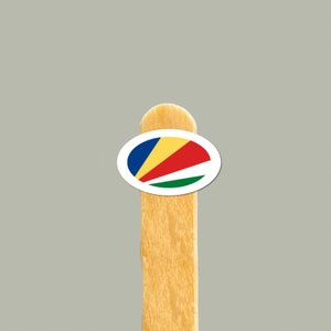Pegatina de la bandera de Seychelles / Calcomanía de vinilo para teléfonos, computadoras portátiles, botellas de agua / Regalo de orgullo africano / Pequeña pegatina personalizada / BLM