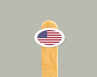 American Flag Sticker: Waterproof USA Vinyl Decal