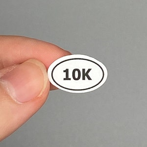 10K Running Sticker high quality, custom vinyl sticker, small size for your phone, computer, or virtually anywhere image 2