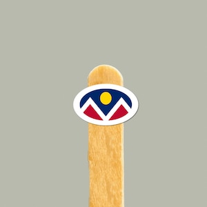 autocollant drapeau de Denver | Décalcomanie en vinyle Colorado pour téléphones, ordinateurs portables, bouteilles d'eau | Petit cadeau Denver | Cadeaux pour amis | Sticker bouteille