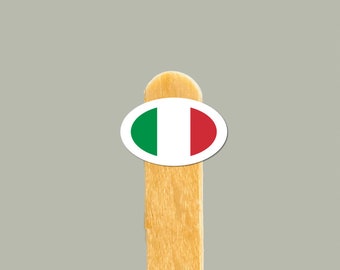 Pegatina de la bandera de Italia: vinilo con el orgullo italiano