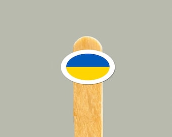 Ukraine Flag Vinyl Sticker | Water Bottle, Laptop Decal