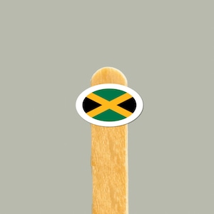Sticker drapeau de la Jamaïque | Sticker jamaïcain en vinyle pour ordinateurs portables, téléphones, bouteilles d'eau | Petit cadeau de la fierté des Caraïbes