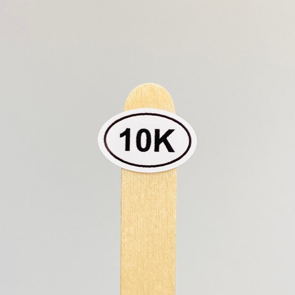 10K Running Sticker - high quality, custom vinyl sticker, small size for your phone, computer, or virtually anywhere
