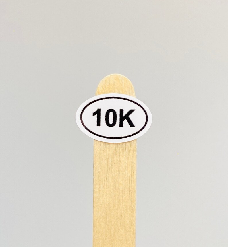 10K Running Sticker high quality, custom vinyl sticker, small size for your phone, computer, or virtually anywhere image 1