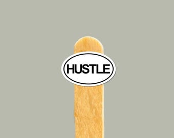 HUSTLE Vinyl Sticker — Motivational Gift, Water Bottle & Laptop Decal