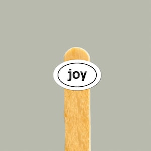 Joy Sticker | Inspirierender Vinyl-Aufkleber | Kleine positive Aufkleber für Handys, Laptops, Wasserflaschen | Motivierendes Geschenk