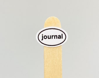 Journal Sticker - high quality, custom vinyl sticker, small size for your phone, computer, or virtually anywhere