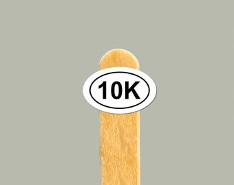 10K Run Vinyl Sticker — Runner Gift, Water Bottle & Laptop Decal