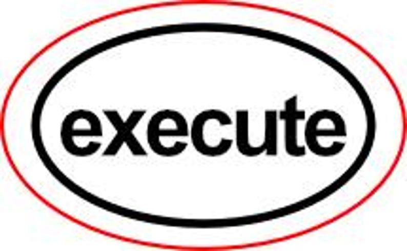 EXECUTE Vinyl Sticker — Motivational Gift, Water Bottle & Laptop Decal ...