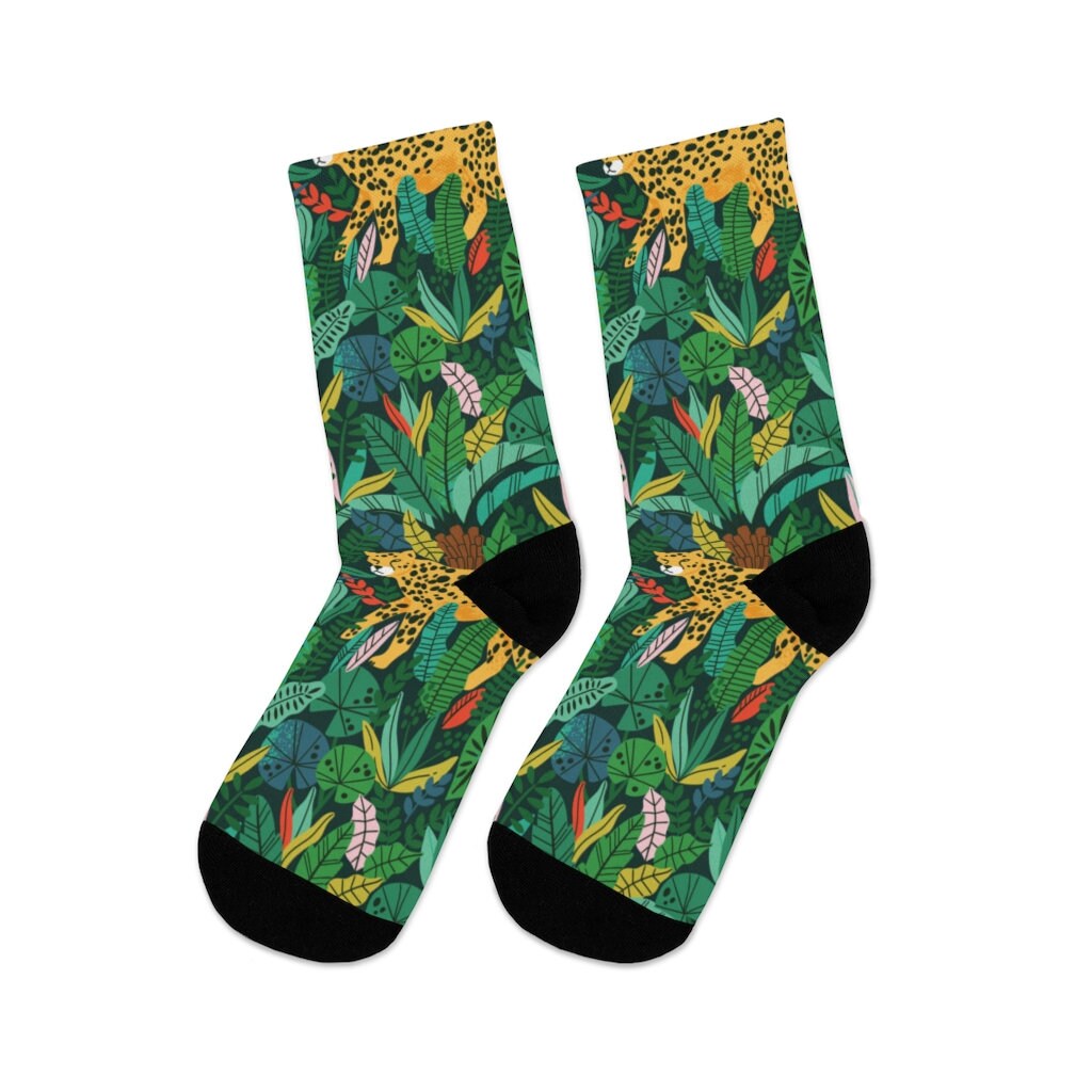 Jungle socks Tropical socks Gift socks Tropical vibes Etsy